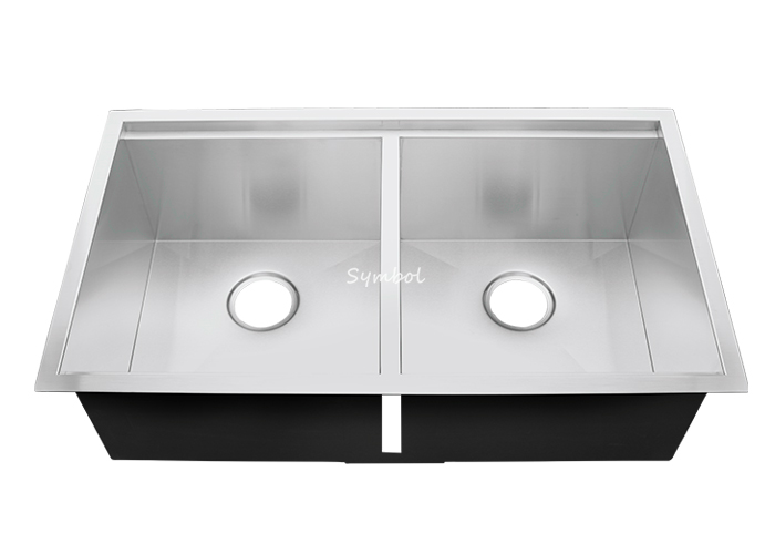 Double-bowl Stainless Steel Kitchen Sink, ZD-3319C