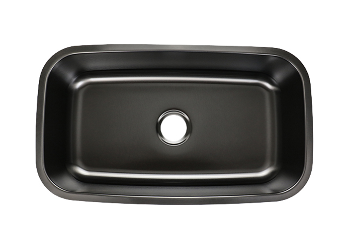31 Inch Matte Black Nano Single Bowl Undermount Kitchen Sink, SS-3118A-B