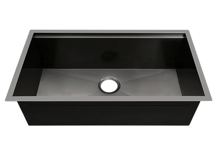 32 Inch Black Nano Undermount Handmade Workstation Kitchen Sink, ZS-3218C-B