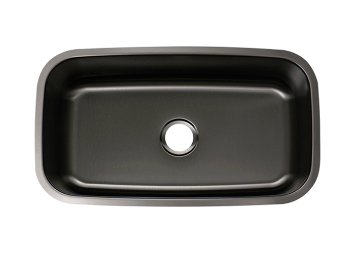 Black Nano Coating Undermount Kitchen Sink Single Bowl, SS-3118-B