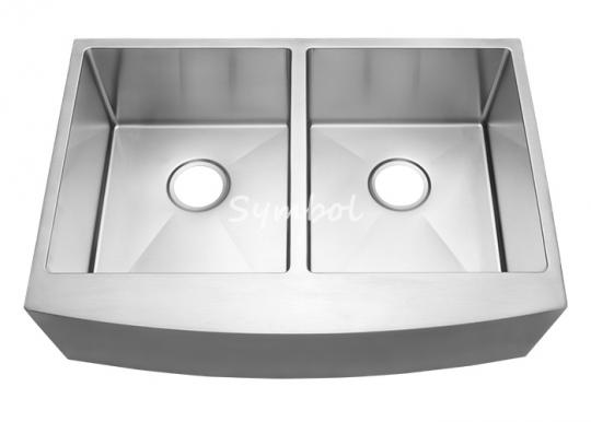 Double-bowl Apron-front Kitchen Sink, AD-R3021-Symbolsink