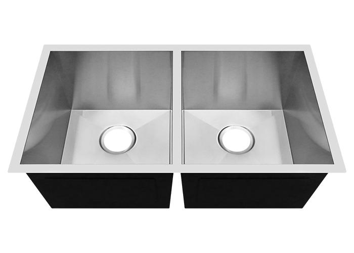 32 Inch Pallet Nested Double-bowl Undermount Handmade Sink, ZD-3218P