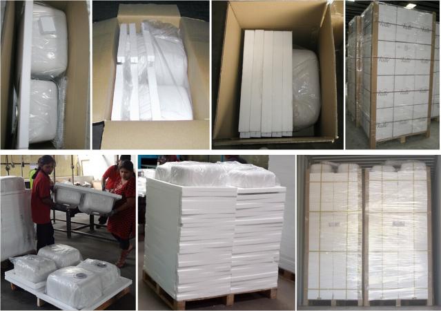 Package for undermount drawn stainless steel sink