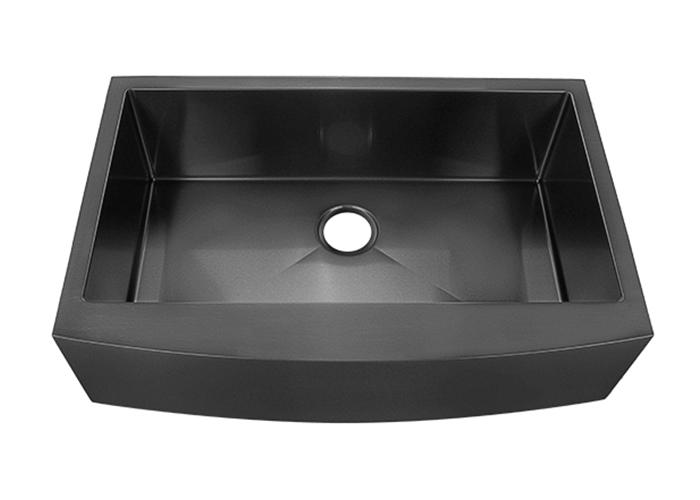 33 Inch Black Nano Apron-front Stainless Steel Kitchen Sink, AS-R3321-B