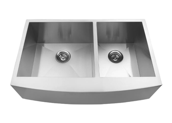 60/40 Double-bowl Apron-front Kitchen Stainless Steel Sink, AD-Z3320L
