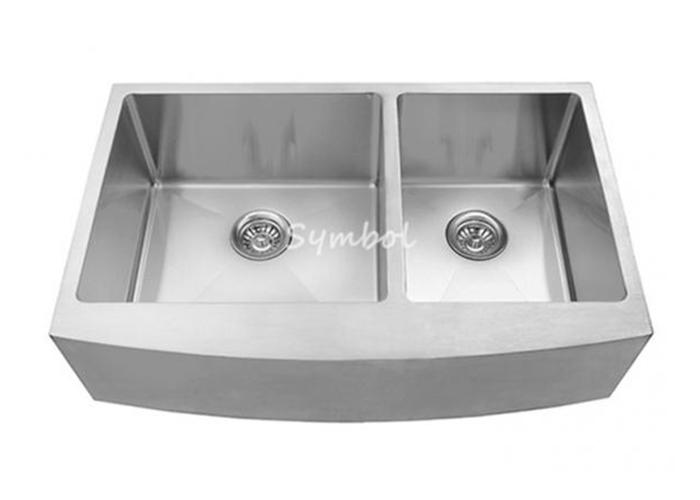 60/40 Apron-front Stainless Steel Sink, AD-R3321L-Symbolsink