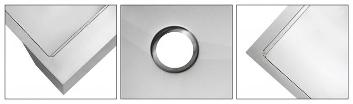 Details of the Silver Nano Handmade Workstation Sink, AS-R3321CF-S