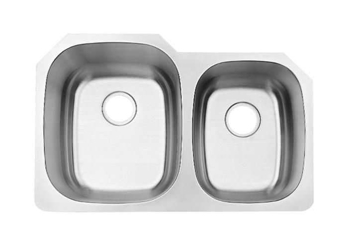 Stainless Steel Kitchen Sink Undermount Double Bowl, SS-R3221AL
