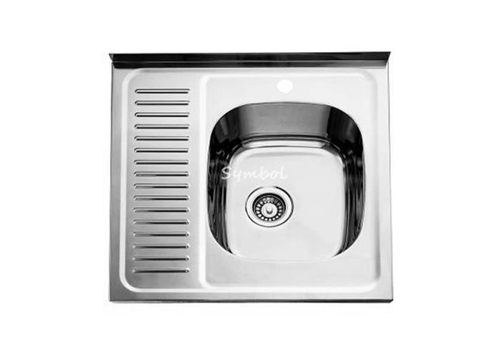Stainless Steel Sink With Drainboard-SS-T6060-Symbol