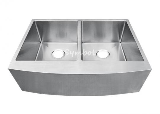 33 Inch Apron-front Double-bowl Stainless Steel Sinks, AD-R3321