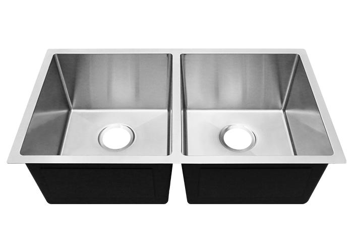 32 Inch Pallet Nested Double-bowl Handmade Stainless Steel Sink, RD-3218P
