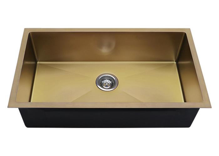 32 Inch Gold Nano Handmade Stainless Steel Sink, RS-3218-G