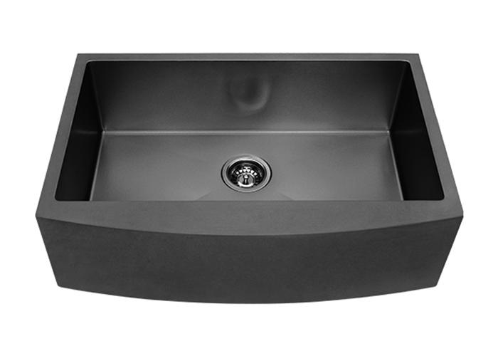 30 Inch Black Nano Farmhouse Kitchen Sink, AS-R3020-B